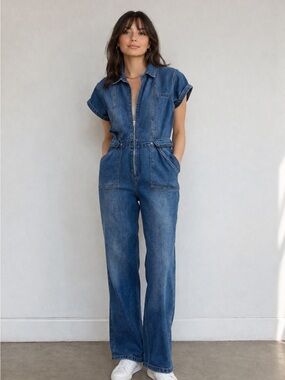 Vintage Casual Blue Denim Jumpsuit by Denim Obsessed